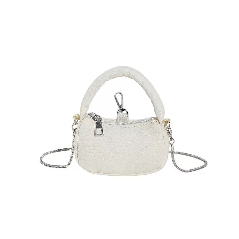 Petithee Chic Mini Shoulder Bag | Cream PU Leather