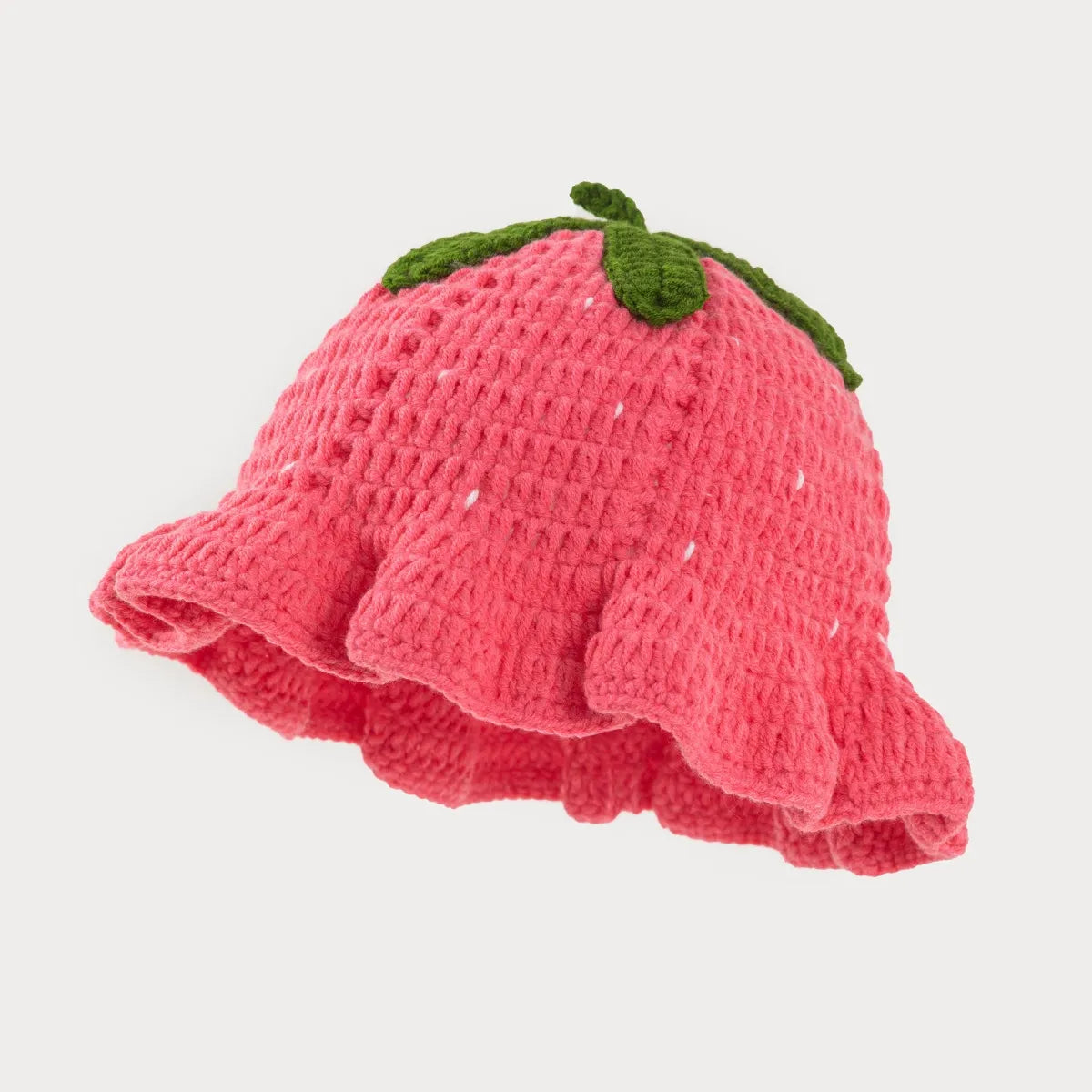 Handmade Strawberry Crochet Beanie - Petithée