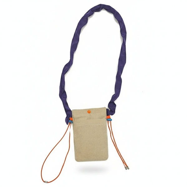 Petithee Corduroy Mini Crossbody Bag - Street Style
